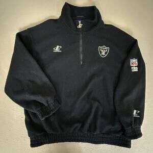 Logo Athletic Oakland Raiders NFL Pro Line Fleece 1/4 Zip Pullover XL